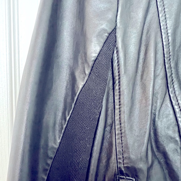 Nordstrom Halogen Leather zip Jacket size MP - Picture 3 of 9
